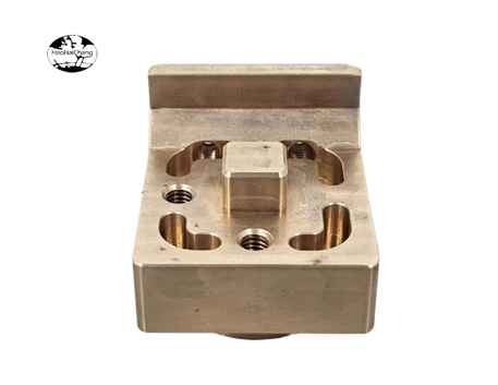 HHC-1099 CNC machining Brass terminal skru tidak standard Threaded Brass block aksesori bateri